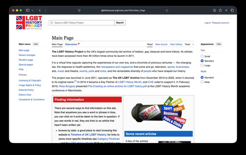 The LGBT History Project wiki at lgbthistoryuk.org